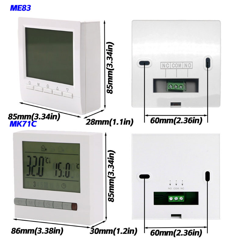 ME83 Gas Boiler Thermostat 3A LCD Digital Programmable Temperature Controller